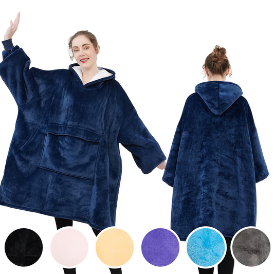 Ultra-Soft Oversized Wearable Sherpa Blanket Hoodie