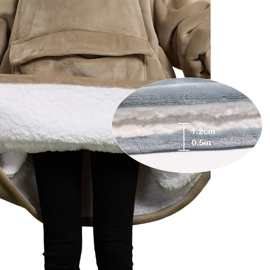 Ultra-Soft Oversized Wearable Sherpa Blanket Hoodie